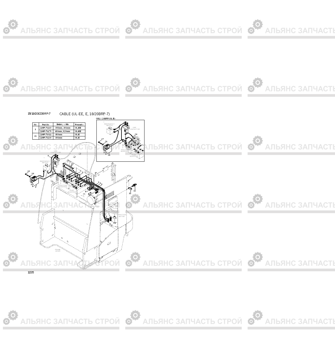 1035 CABLE (UL-EE,E, 18/20BRP-7) 15/18/20/23BRP-7, Hyundai