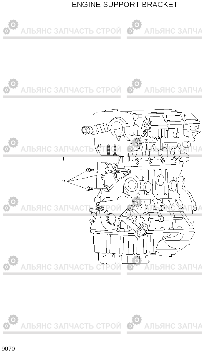 9070 ENGINE SUPPORT BRACKET 15G/18G/20GA-7, Hyundai