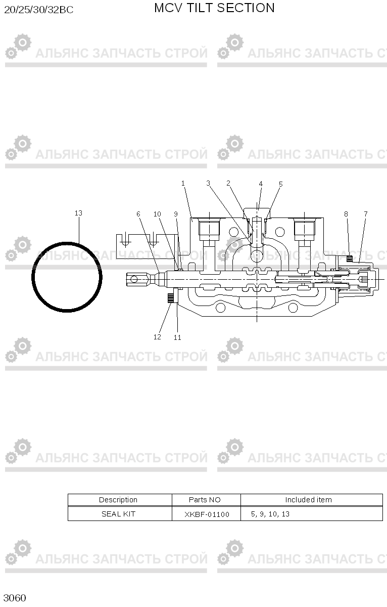 3060 MCV TILT SECTION 20/25/30/32BC-7, Hyundai