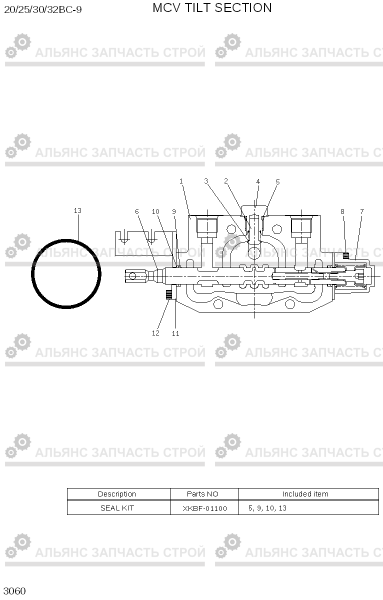 3060 MCV TILT SECTION 20/25/30/32BC-9, Hyundai