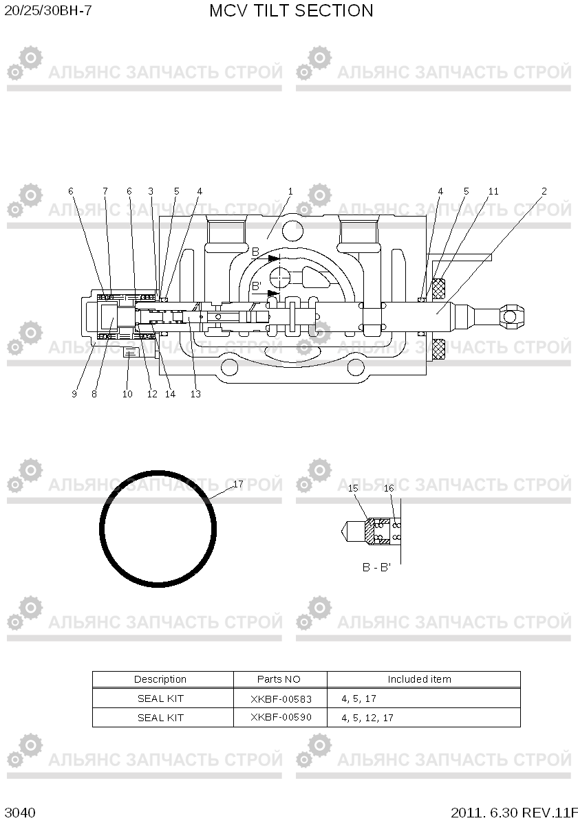 3040 MCV TILT SECTION 20BH/25BH/30BH-7, Hyundai