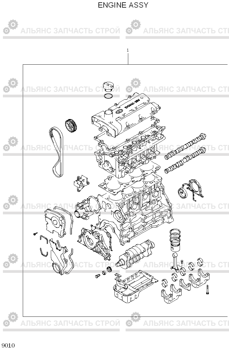 9010 ENGINE ASSY 20LC/25LC/30LC-7, Hyundai