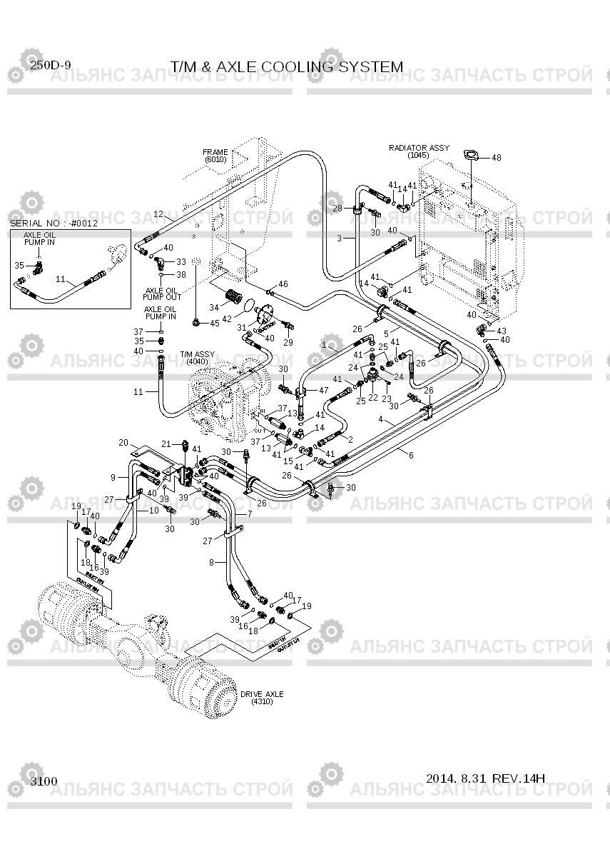 3100 T/M & AXLE COOLING SYSTEM 250D-9, Hyundai