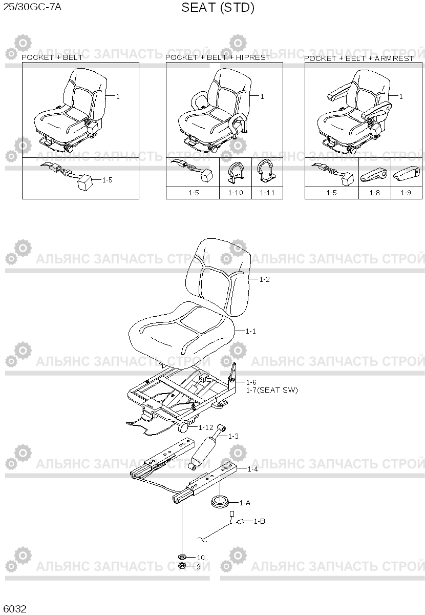 6032 SEAT(STD) 25/30GC-7A, Hyundai