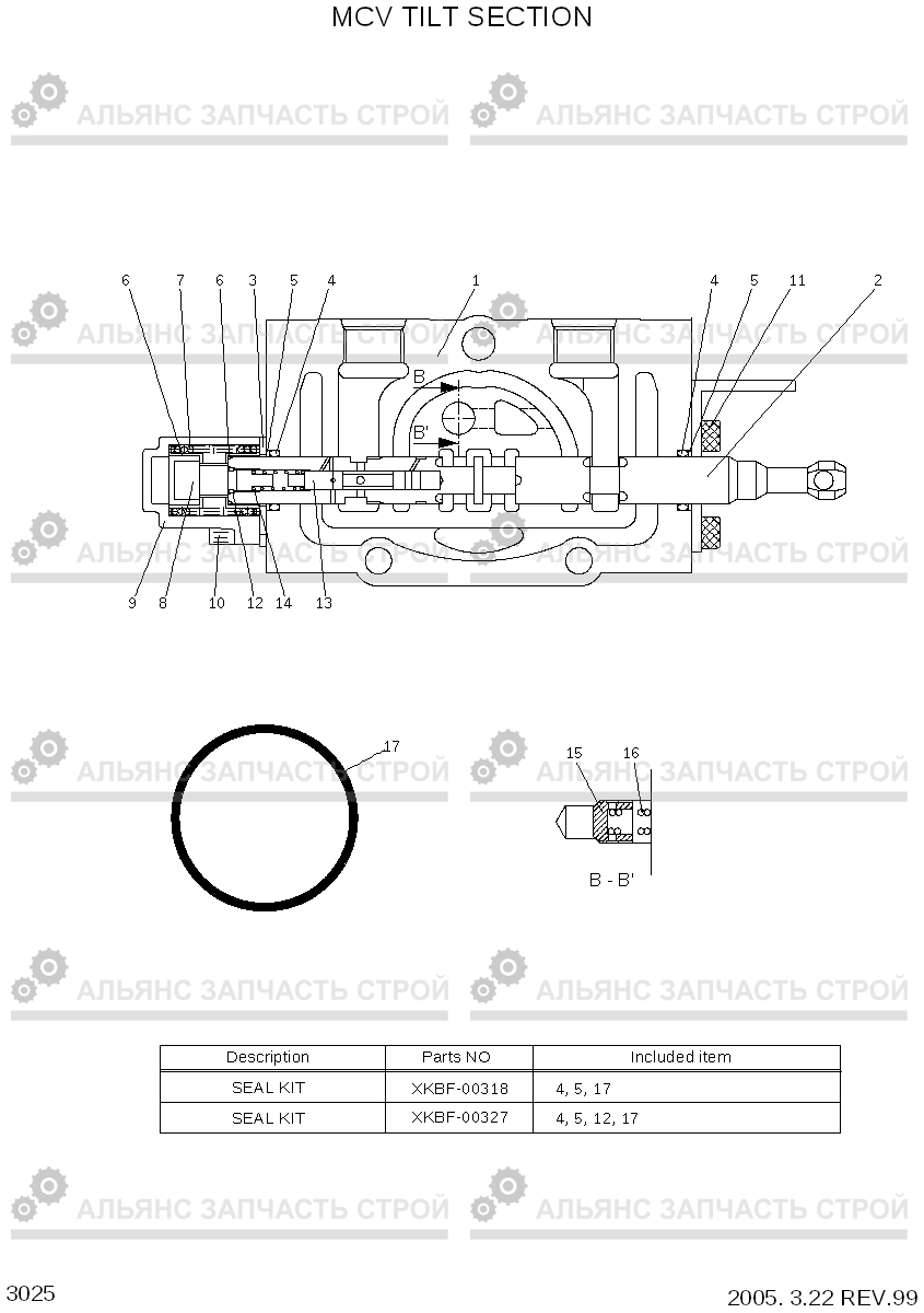 3025 MCV TILT SECTION HBF15/18III, Hyundai