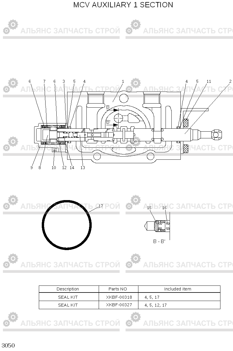 3050 MCV AUXILIARY1 SECTION HBF20/25/30/32-7, Hyundai