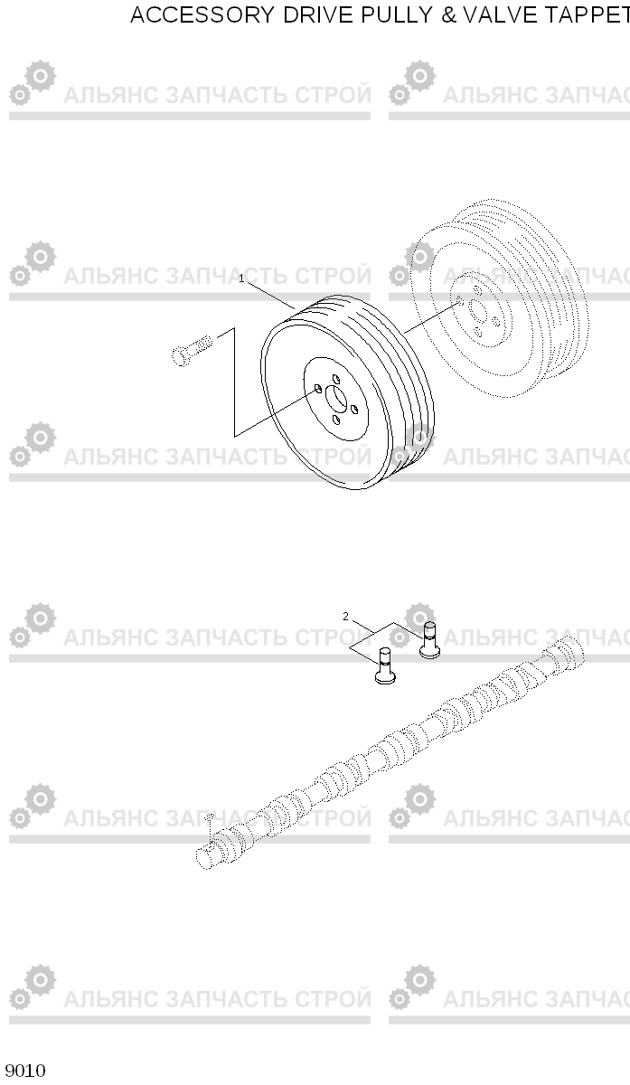 9010 ACCESSORY DRIVE PULLY & VALVE TAPPET HDF50/70A, Hyundai