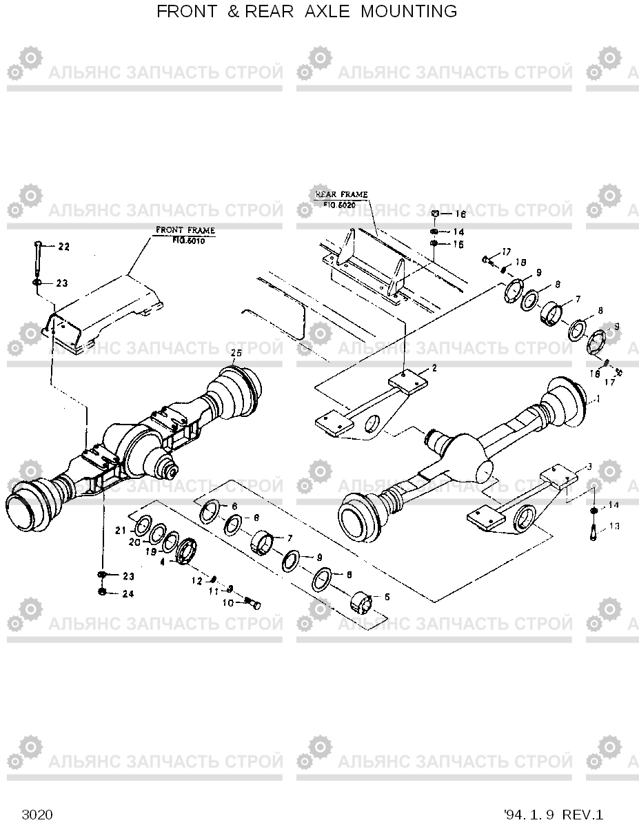 3020 FRONT & REAR AXLE MOUNTING HL17C, Hyundai