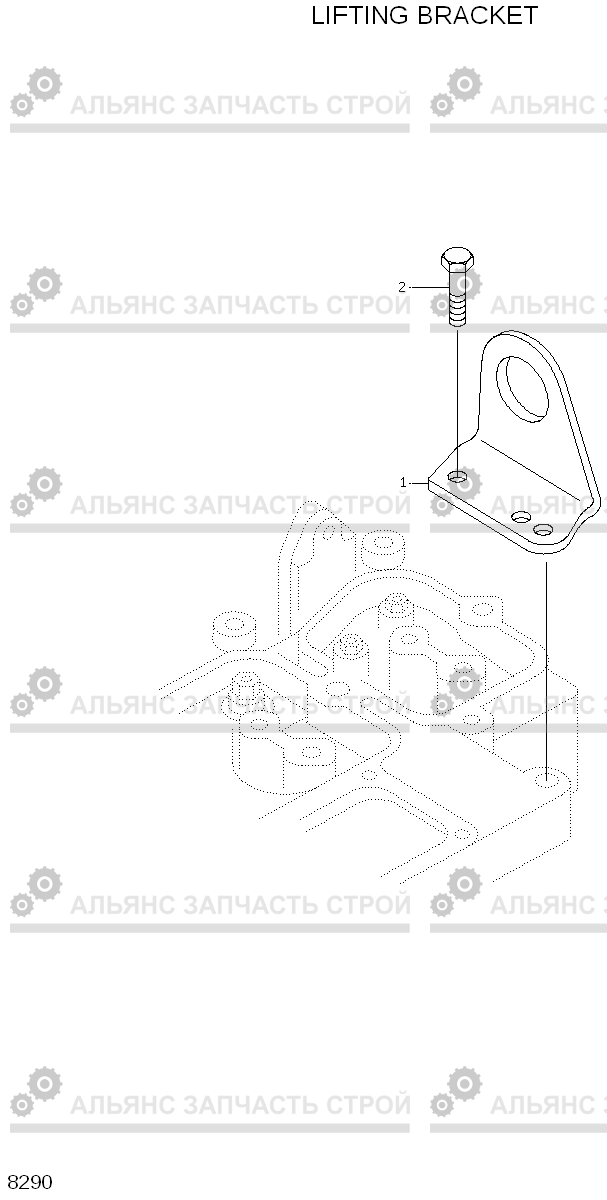 8290 LIFTING BRACKET HL720-3(#0053-), Hyundai