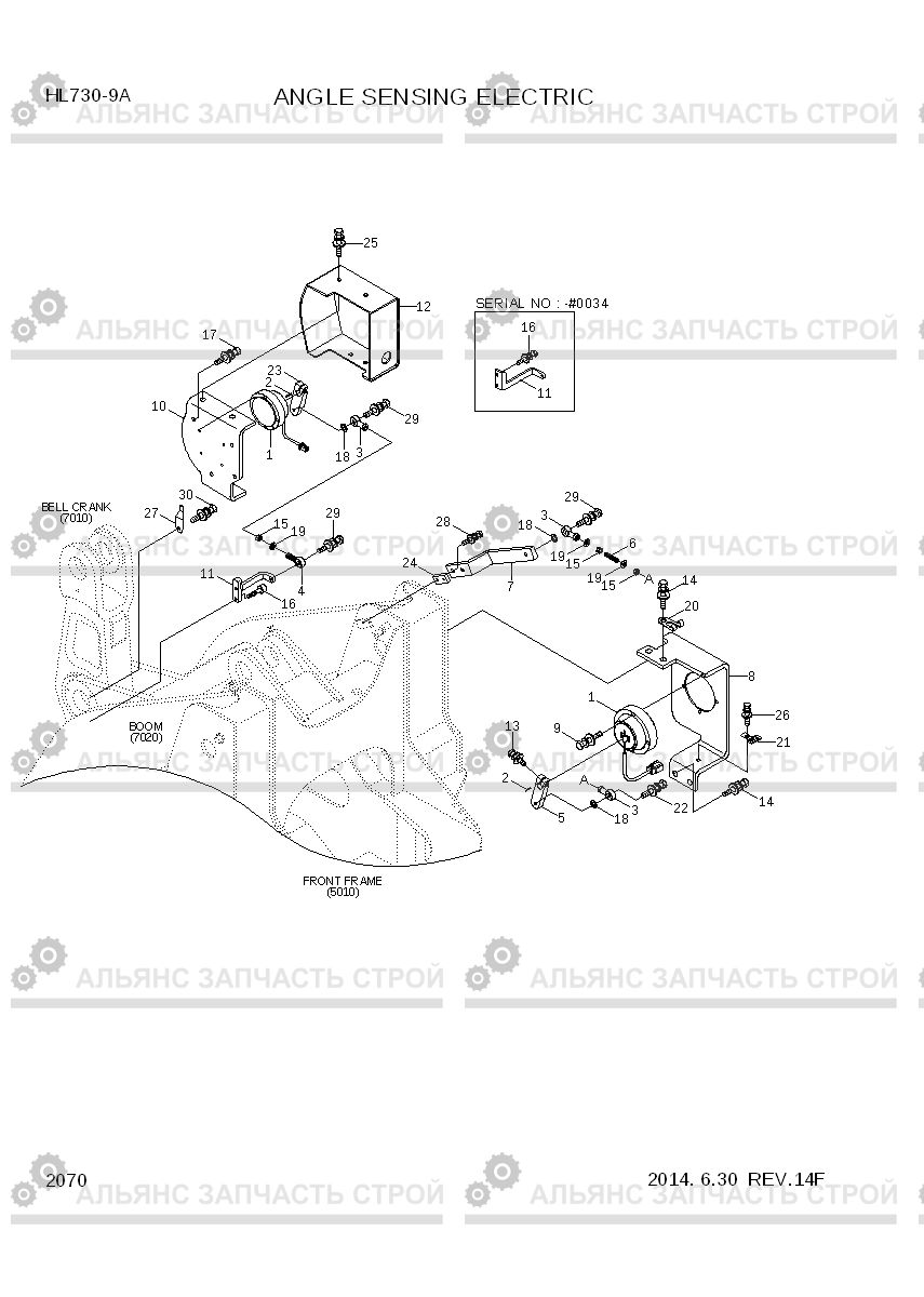 2070 ANGLE SENSING ELECTRIC HL730-9A, Hyundai