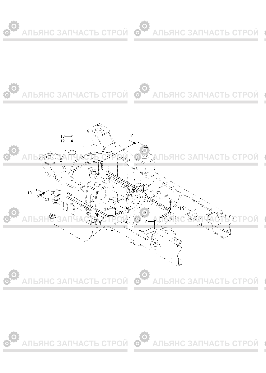 3100 GREASE PIPING(REAR) HL730-9S, Hyundai