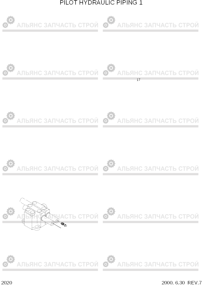 2020 PILOT HYDRAULIC PIPING 1 HL740-3(-#0847), Hyundai
