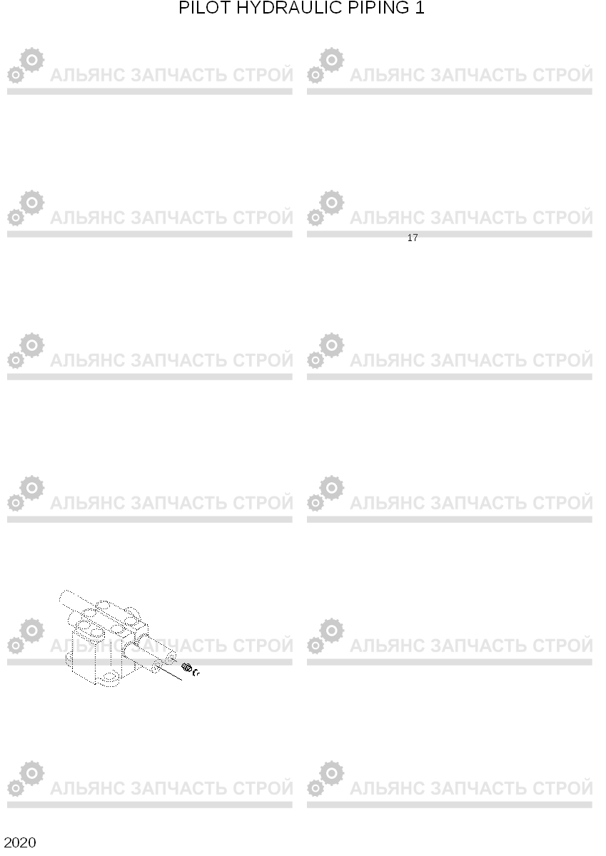 2020 PILOT HYDRAULIC PIPING 1 HL740-3(#0848-), Hyundai
