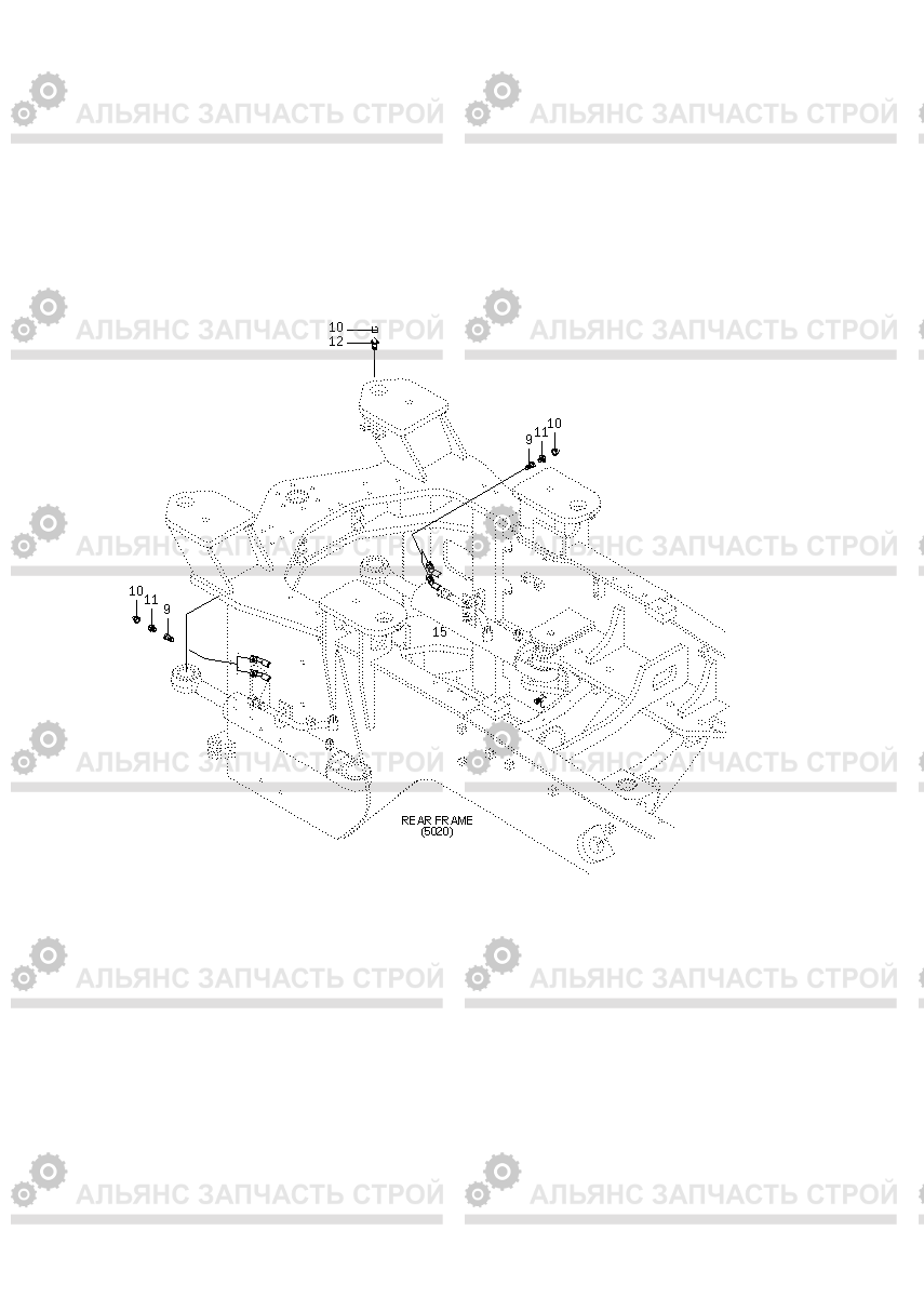 3100 GREASE PIPING(REAR) HL740-9S, Hyundai