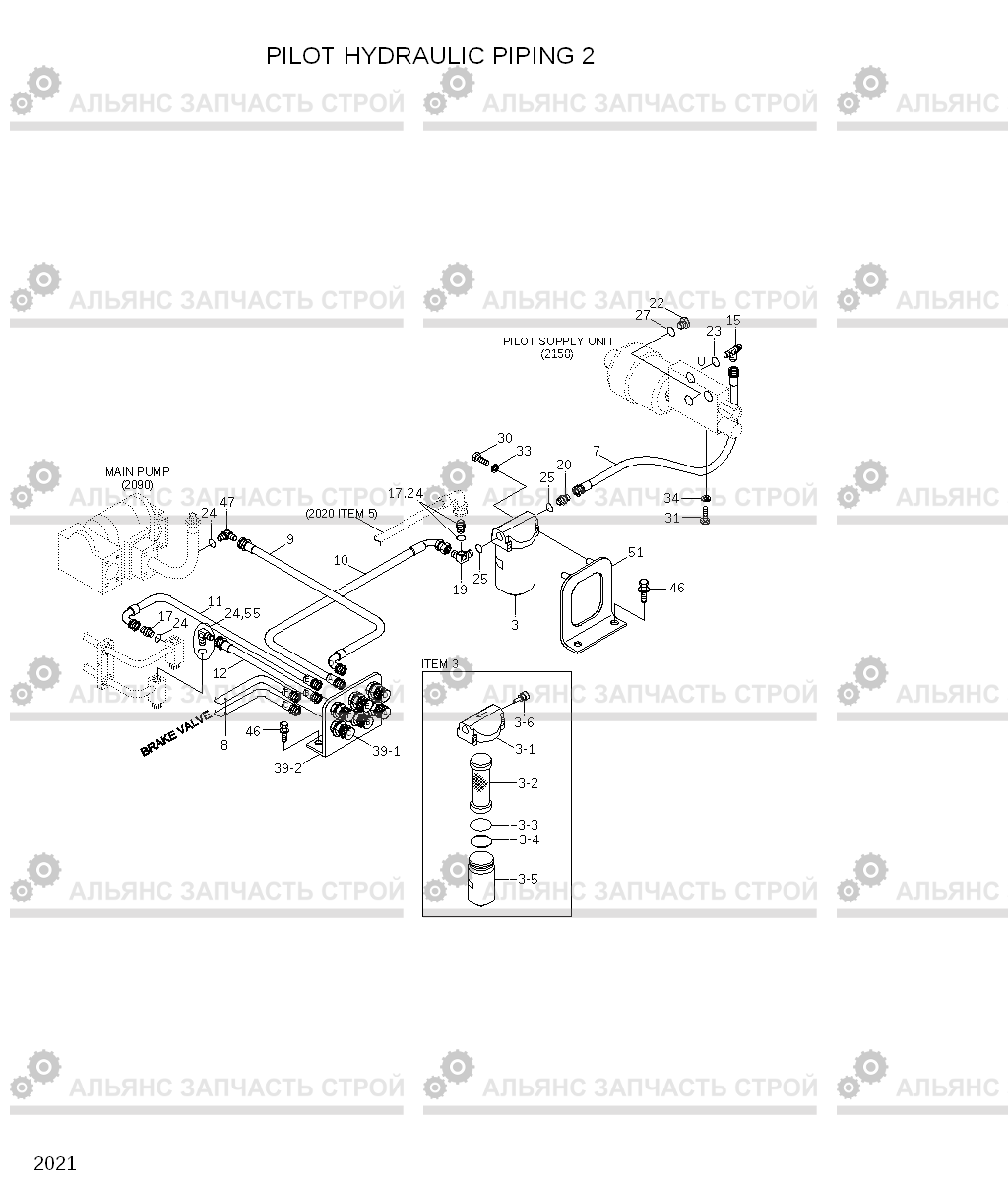2021 PILOT HYDRAULIC PIPING 2 HL740TM-3(#0251-), Hyundai