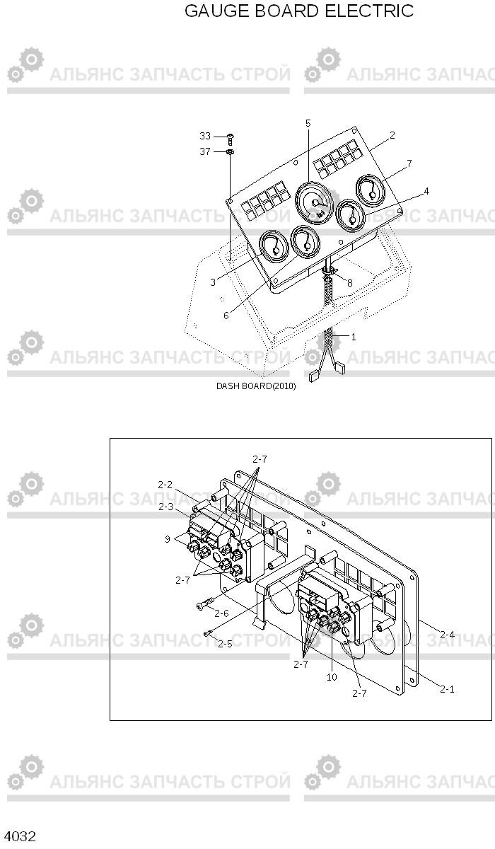 4032 GAUGE BOARD ELECTRIC HL740TM-3(#0251-), Hyundai