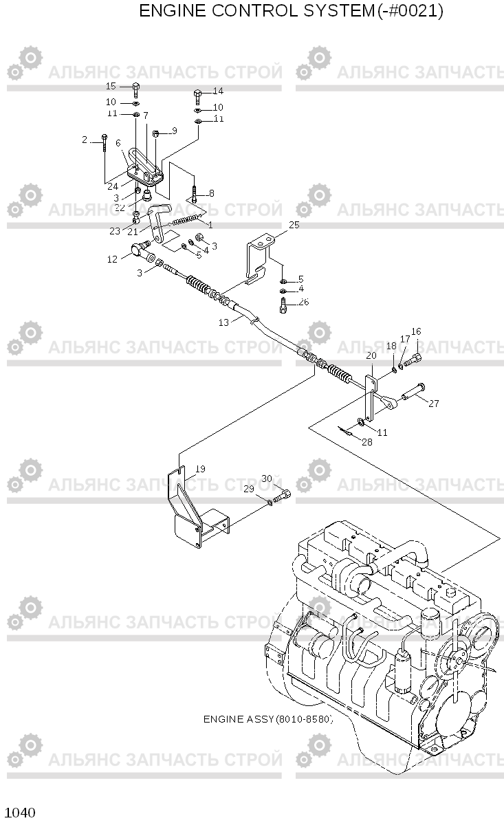1040 ENGINE CONTROL SYSTEM(-#0021) HL750TM, Hyundai