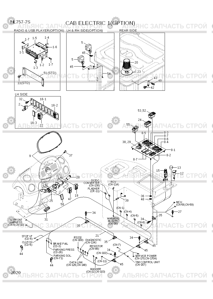 2020 CAB ELECTRIC 1(OPTION) HL757-7S, Hyundai