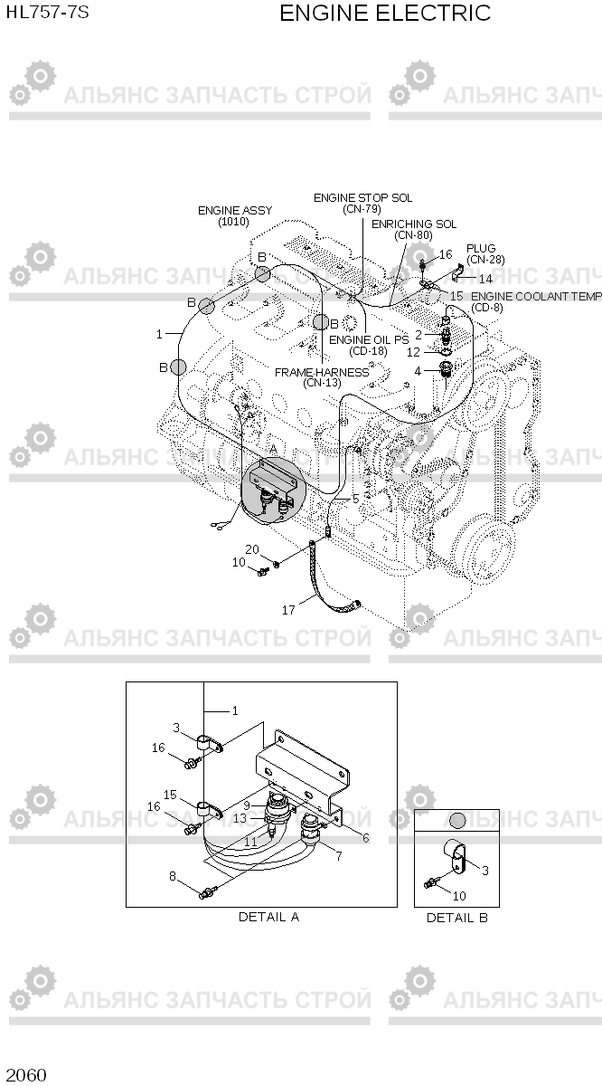 2060 ENGINE ELECTRIC HL757-7S, Hyundai
