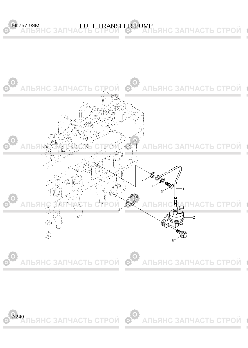 A240 FUEL TRANSFER PUMP HL757-9SM, Hyundai