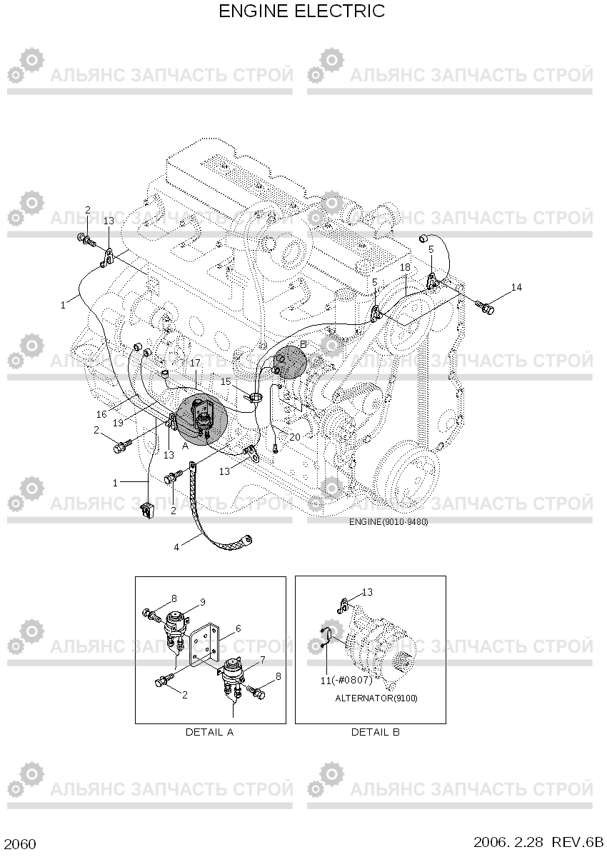 2060 ENGINE ELECTRIC HL760-7, Hyundai