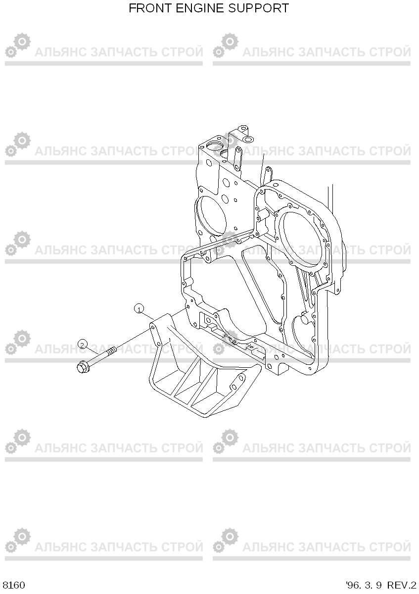 8160 FRONT ENGINE SUPPORT HL760(-#1000), Hyundai