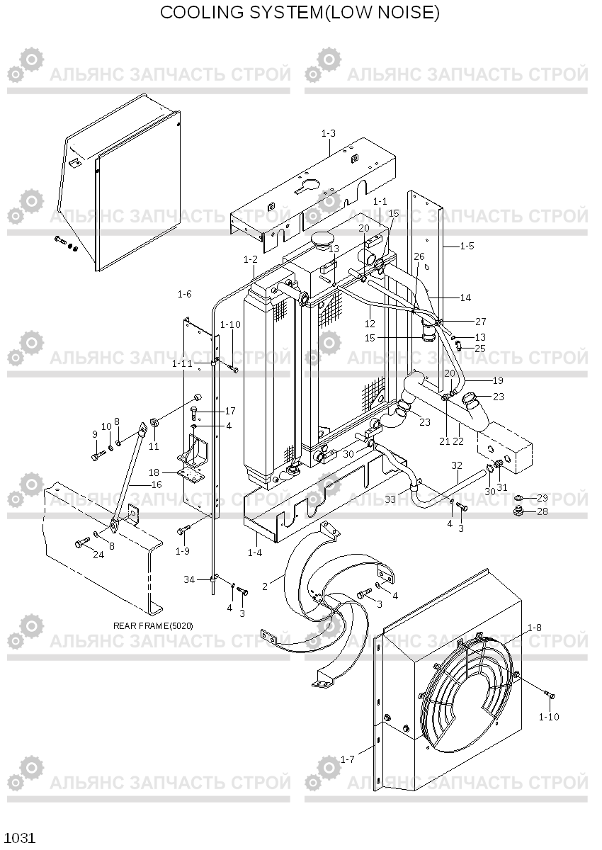 1031 COOLING SYSTEM(LOW NOISE) HL770(#1001-#1170), Hyundai