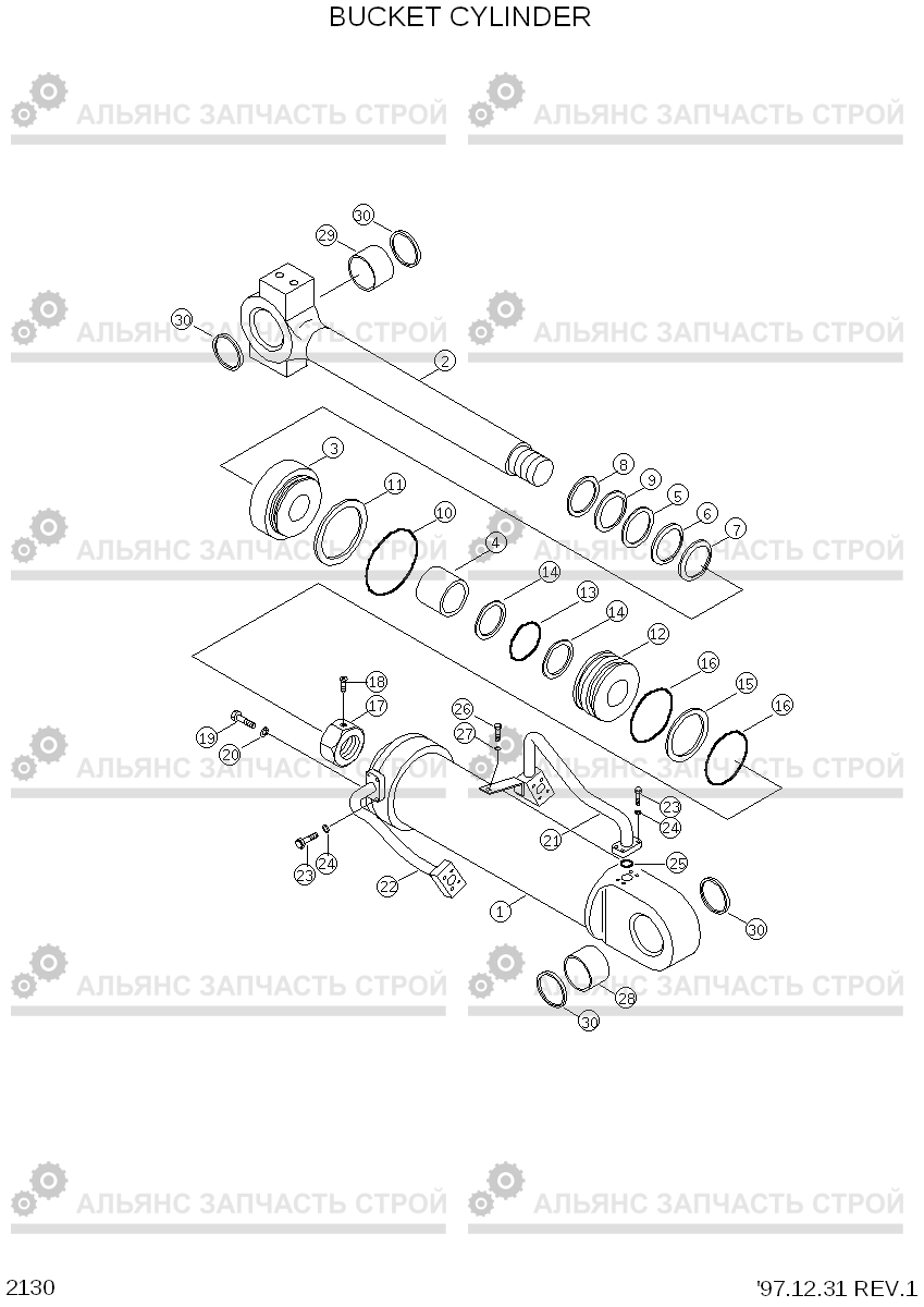 2130 BUCKET CYLINDER HL770(#1001-#1170), Hyundai
