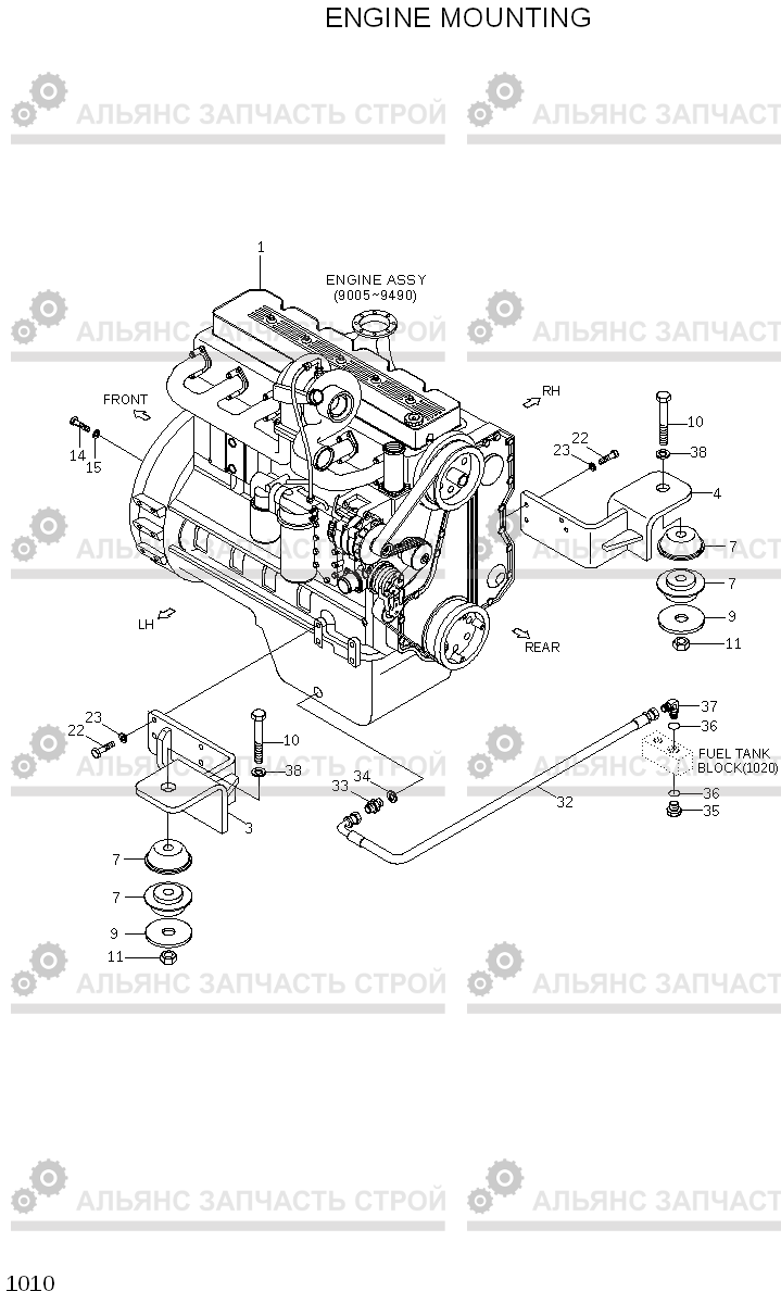 1010 ENGINE MOUNTING HL770-7, Hyundai