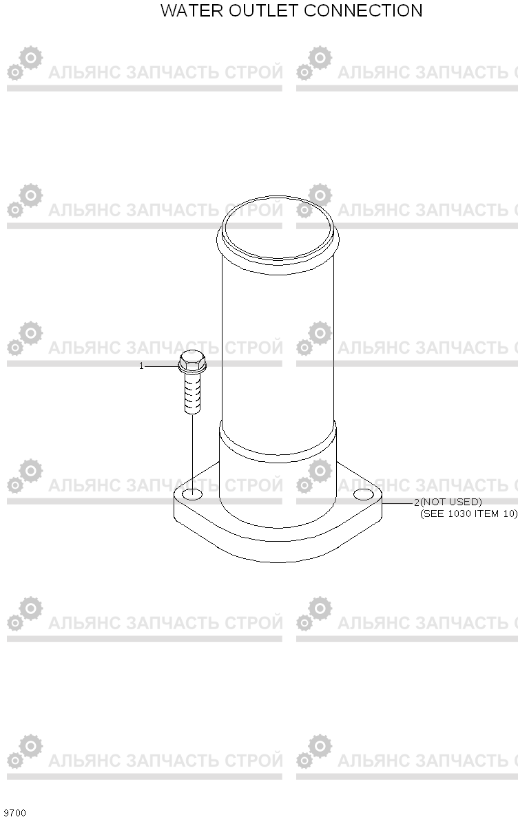 9700 WATER OUTLET CONNECTION HL770-7A, Hyundai