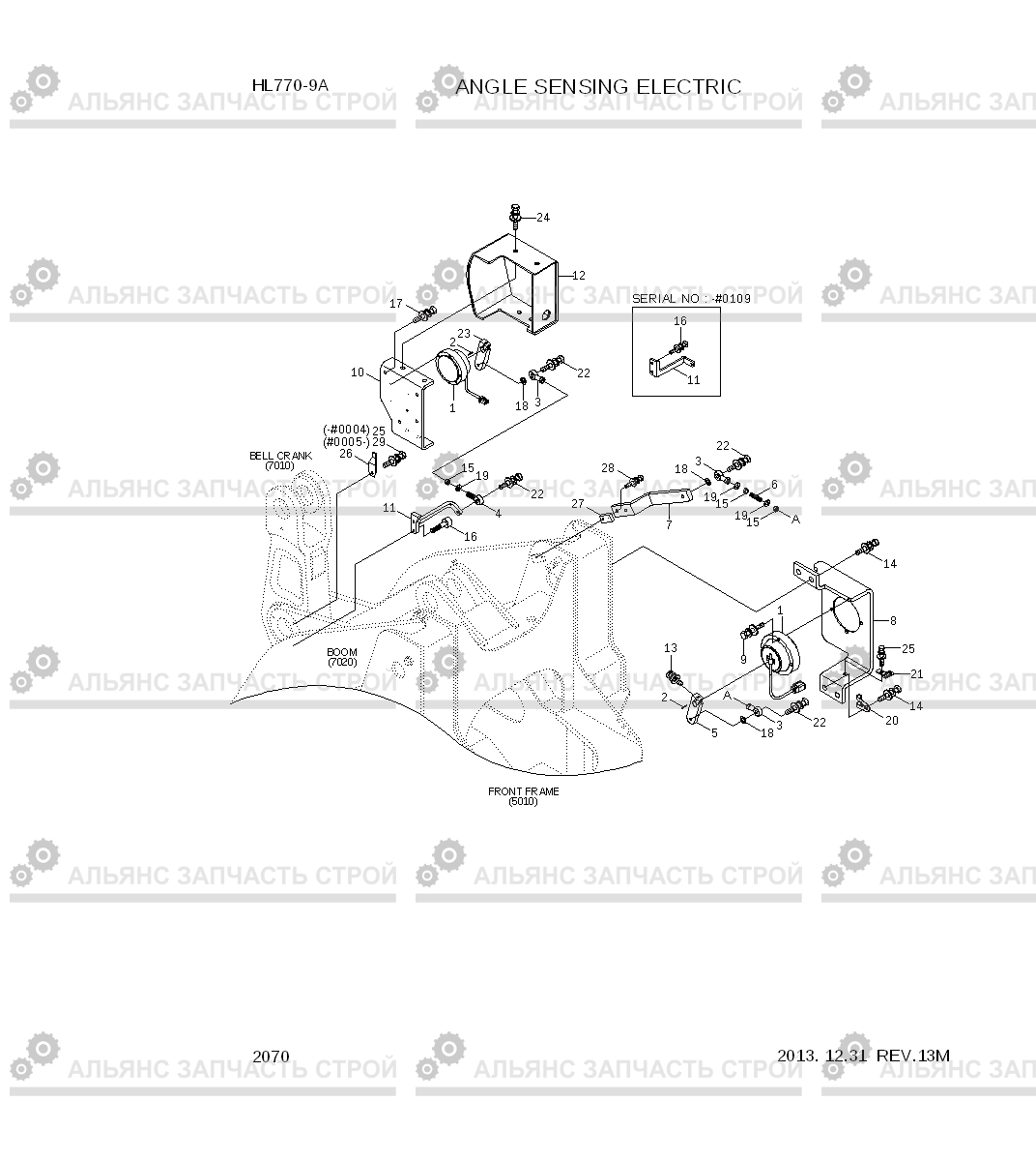 2070 ANGLE SENSING ELECTRIC HL770-9A, Hyundai