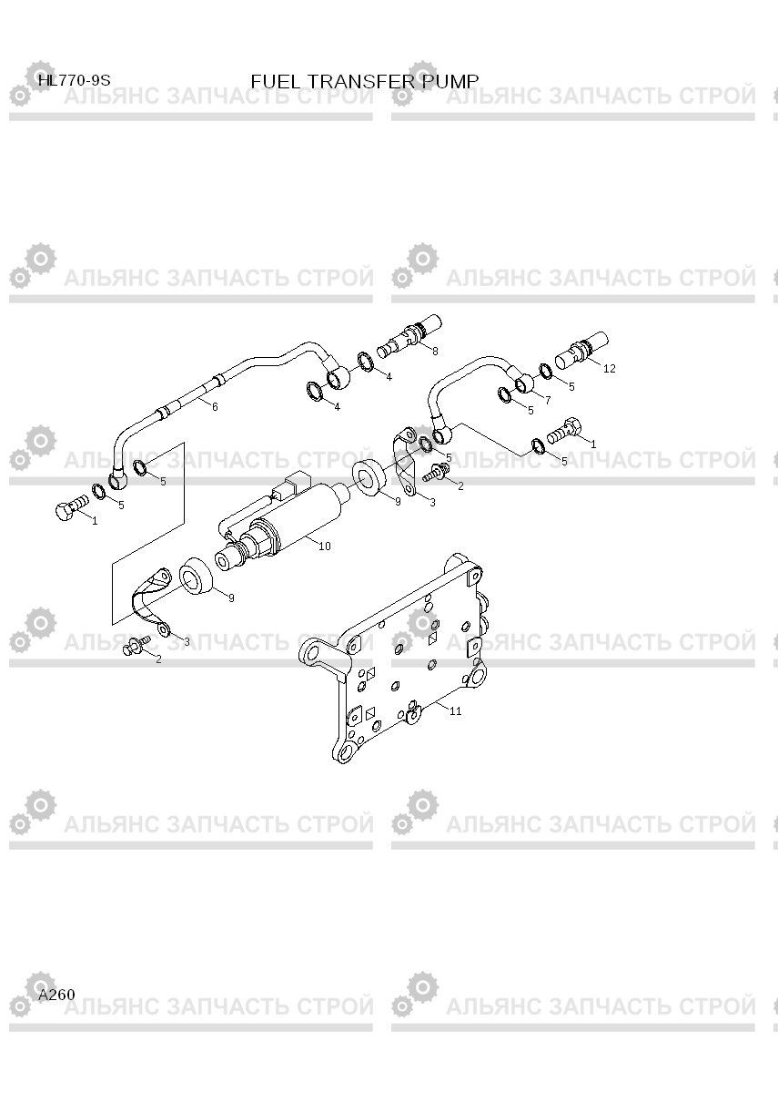 A260 FUEL TRANSFER PUMP HL770-9S, Hyundai