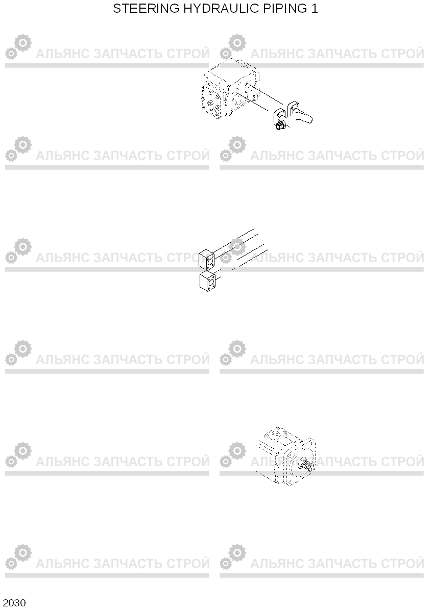 2030 STEERING HYDRAULIC PIPING 1 HL780-3, Hyundai