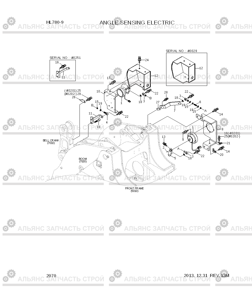 2070 ANGLE SENSING ELECTRIC HL780-9, Hyundai
