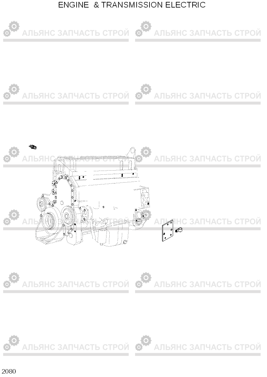 2080 ENGINE & TRANSMISSION ELECTRIC HL780-3A, Hyundai
