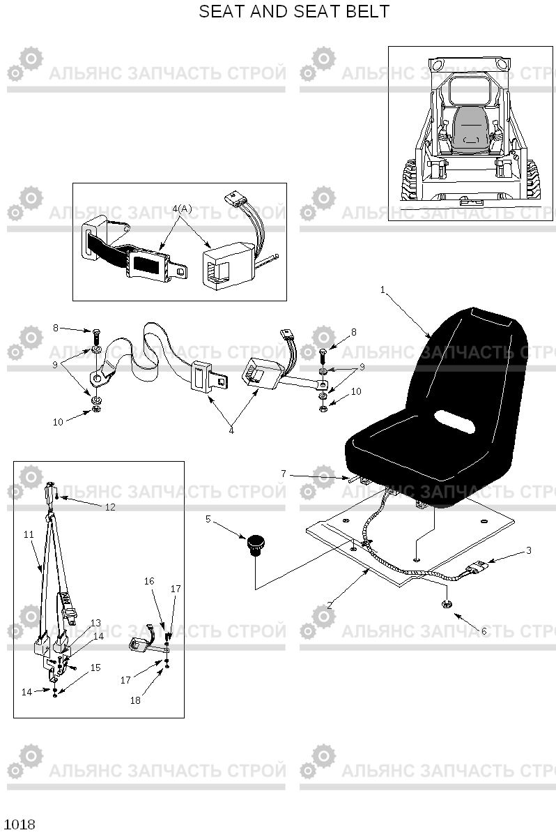 1018 SEAT AND SEAT BELT HSL1200T, Hyundai