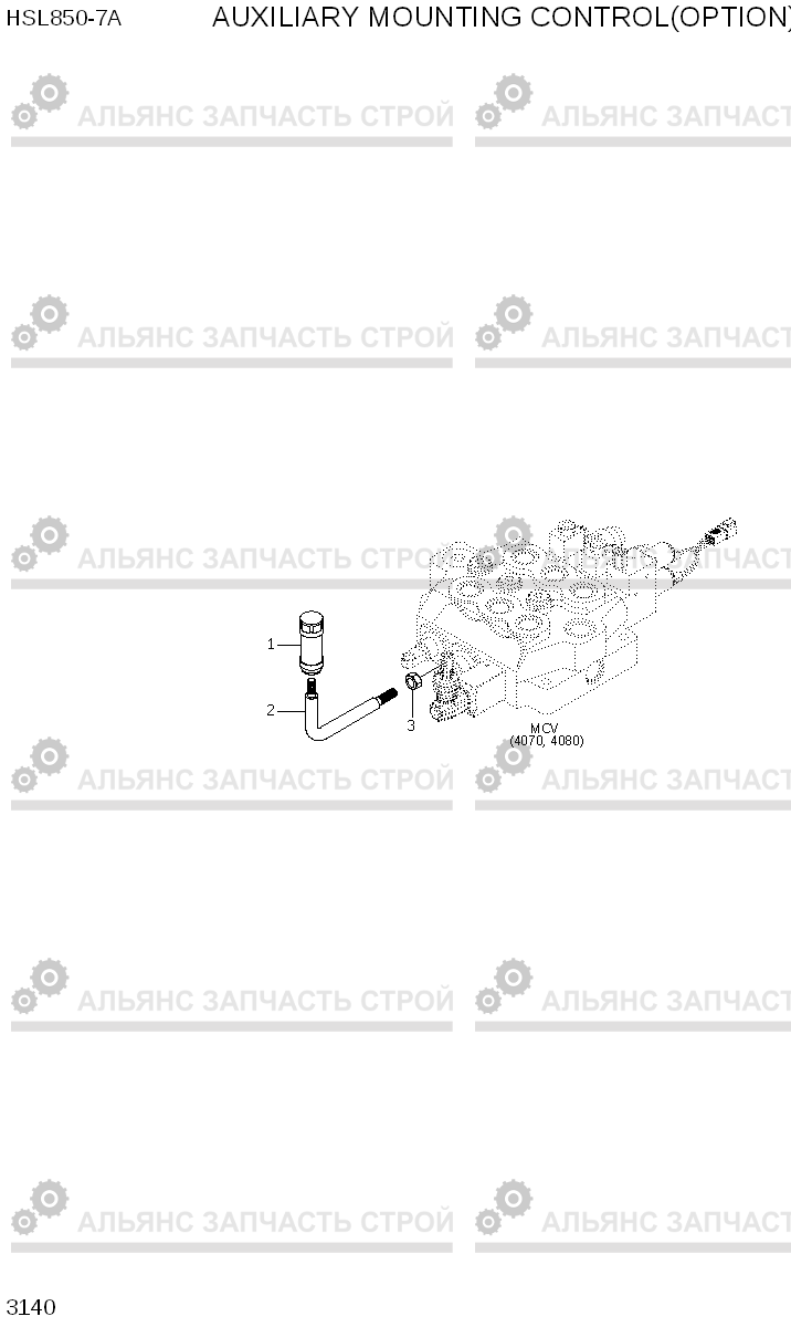 3140 AUXILIARY MOUNTING CONTROL(OPTION) HSL850-7A, Hyundai
