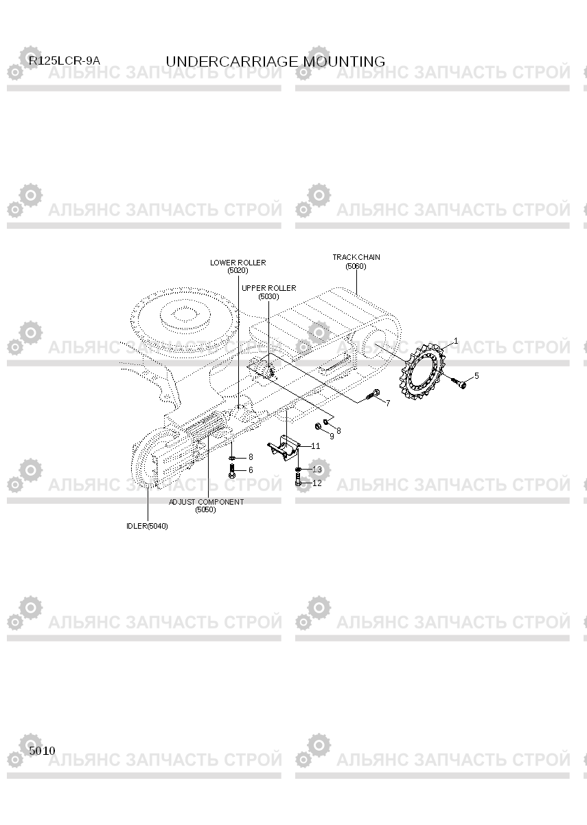 5010 UNDERCARRIAGE MOUNTING R125LCR-9A, Hyundai