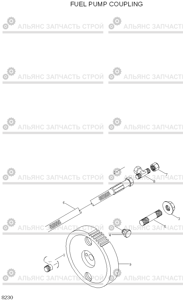 8230 FUEL PUMP COUPLING R130LC-3, Hyundai