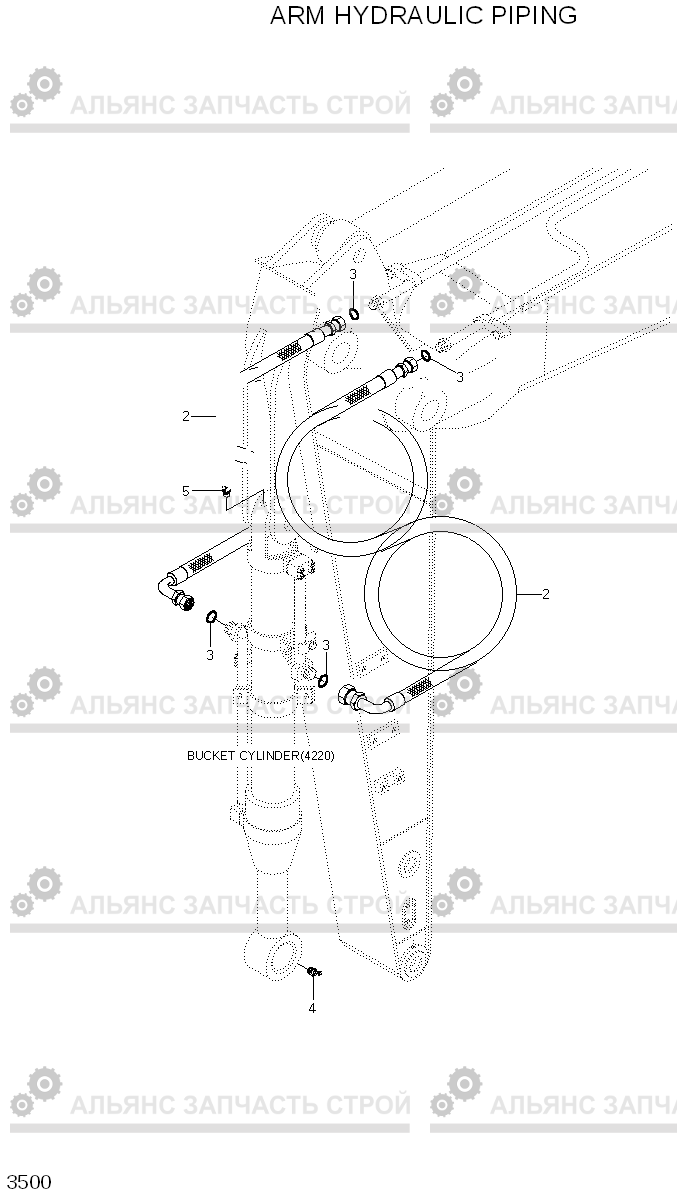 3500 ARM HYDRAULIC PIPING R140LC-7A, Hyundai