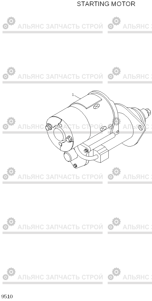 9510 STARTING MOTOR R210NLC-7, Hyundai