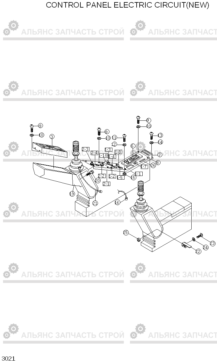 3021 CONTROL PANEL ELECTRIC CIRCUIT(NEW) R280LC, Hyundai