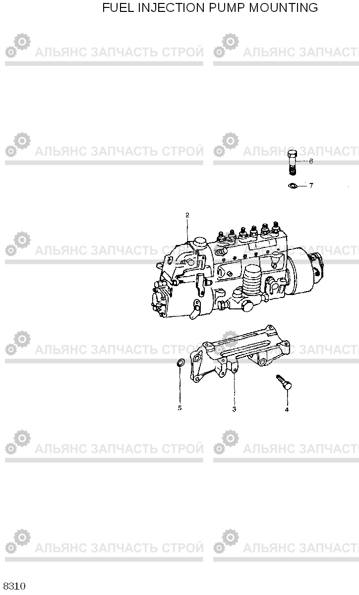 8310 FUEL INJECTION PUMP MOUNTING R290LC-3H, Hyundai