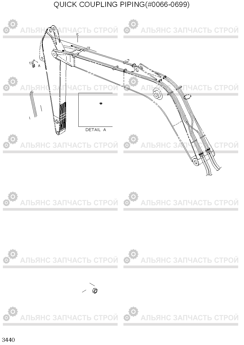 3440 QUICK CLAMP PIPING(#0066-0699) R290LC-7, Hyundai