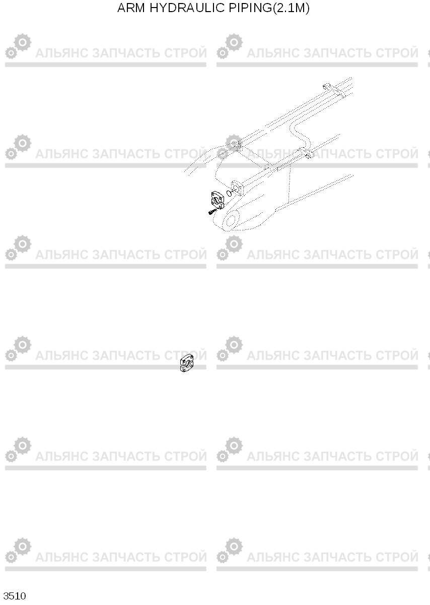 3510 ARM HYDRAULIC PIPING(2.1M) R290LC-7, Hyundai