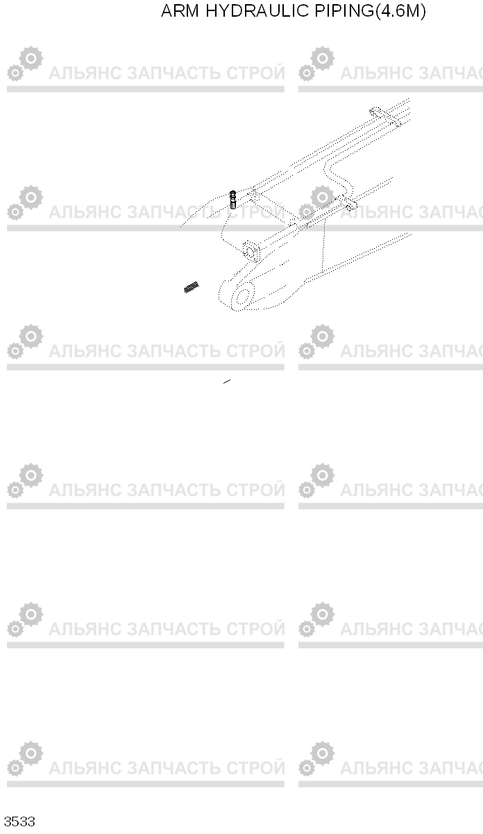 3533 ARM HYDRAULIC PIPING(4.6M) R290LC7H, Hyundai