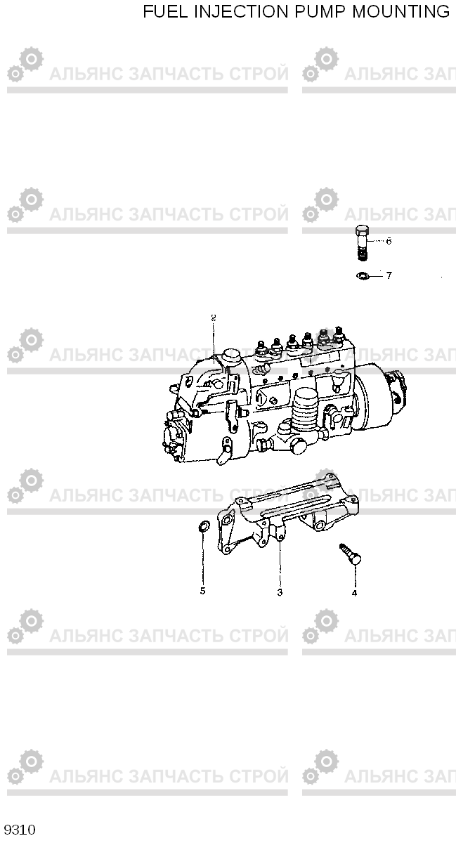 9310 FUEL INJECTION PUMP MOUNTING R300LC-7, Hyundai