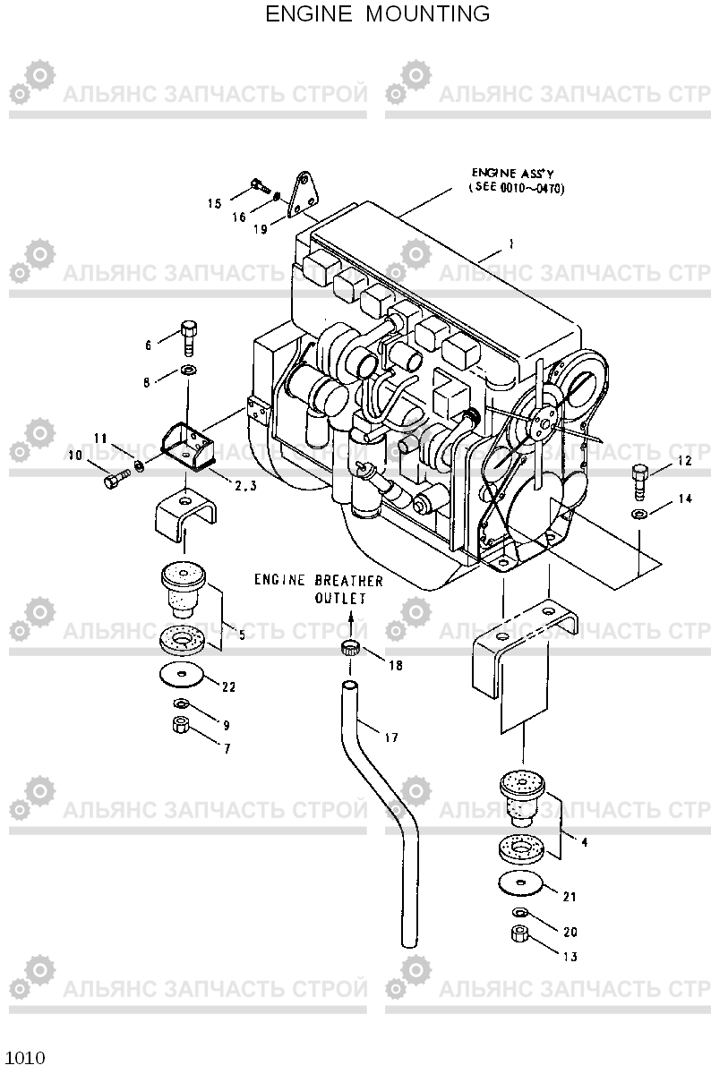 1010 ENGINE MOUNTING R320LC, Hyundai