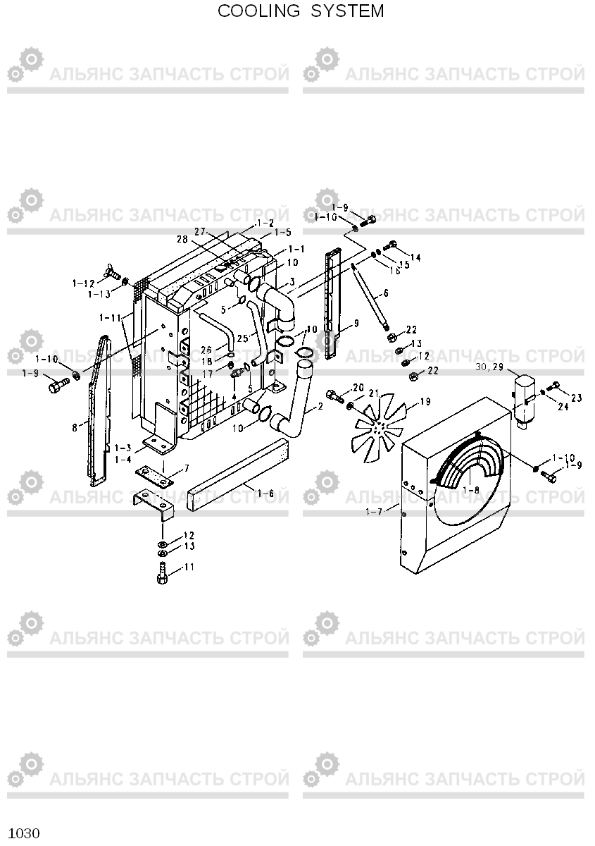 1030 COOLING SYSTEM R320LC, Hyundai