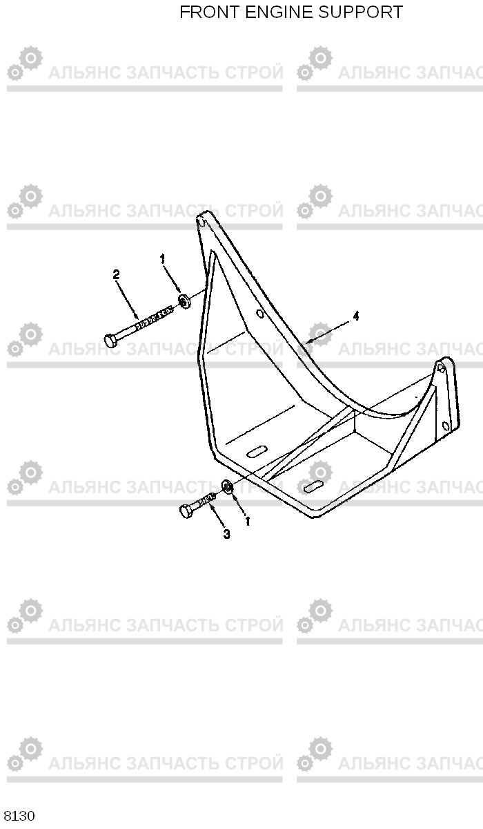 8130 FRONT ENGINE SUPPORT R320LC, Hyundai
